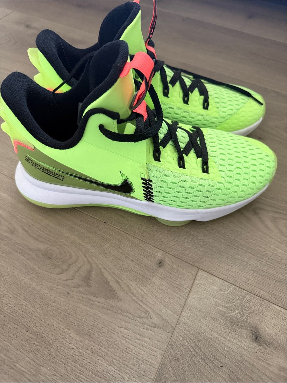 Nike Men’s Neon Green and Black Basketball Sneakers
